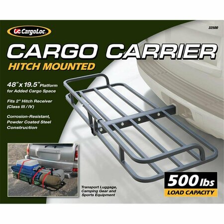 GOURMETGALLEY 48 x 19.5 in. Fixed Hitch Mount Cargo Carrier - 500 lbs GO3309980